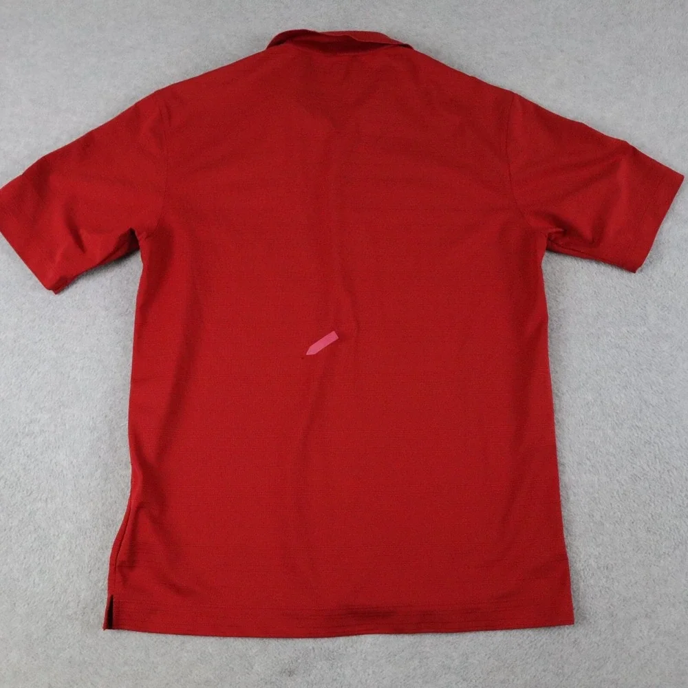 Nike Golf Polo Shirt Mens Medium Fit Dry Performance Golf Red Short‎ Sleeve
